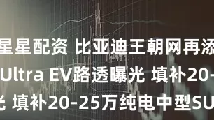 星星配资 比亚迪王朝网再添猛将!宋Ultra EV路透曝光 填补20-25万纯电中型SUV空白